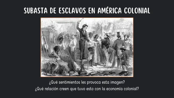 Esclavitud en la época colonial 8° básico 