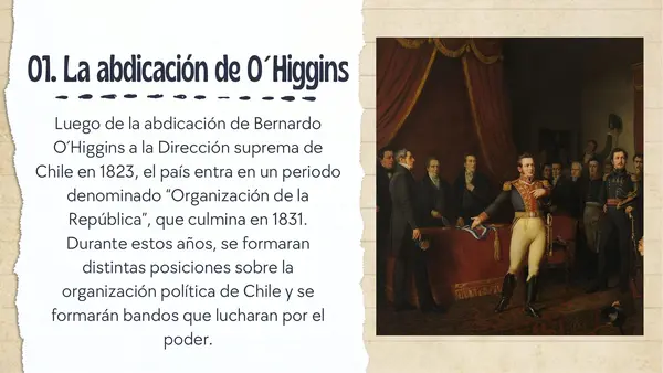 PPT PERIODO ORGANIZACIÓN DE LA REPÚBLICA CHILE