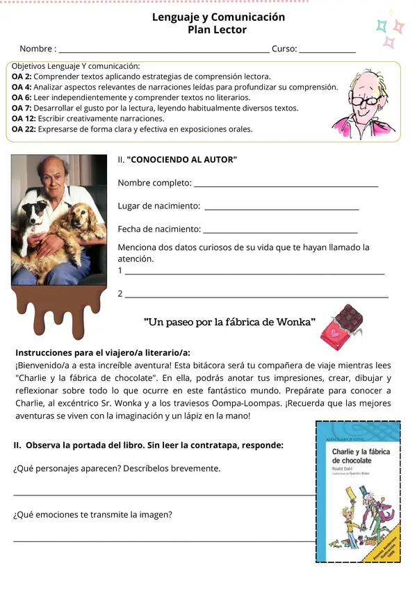Charlie y la fábrica de chocolate Plan lector