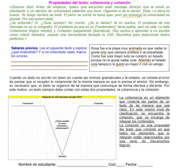 11M1SEM6 - Propiedades del texto: coherencia y cohesión