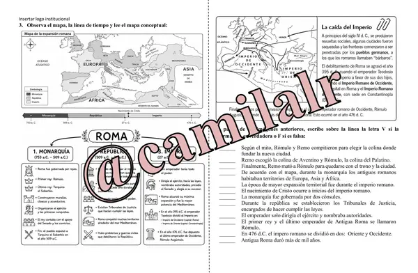 Guía de Historia: Antigua Roma - 3ero básico