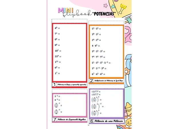 👉 Mini Flipbook Interactivo: Propiedades de las Potencias