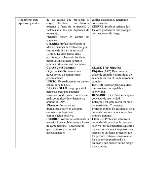 Planificación Clase a Clase: Mayo | Orientación 7° Básico