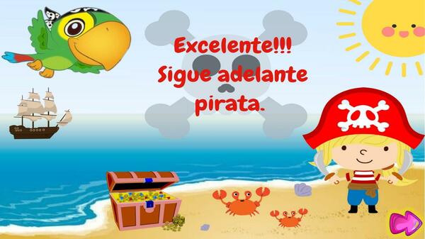 Juego "Completando secuencias piratas".