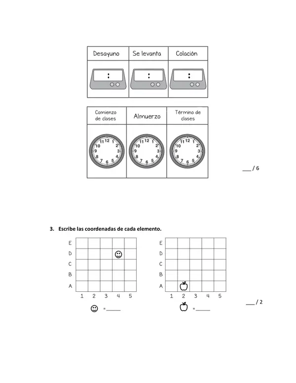 Evaluación diagnóstica 4º básico Eje Geometría y medición