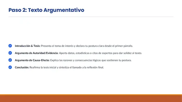 Comentario, texto argumentativo y discurso