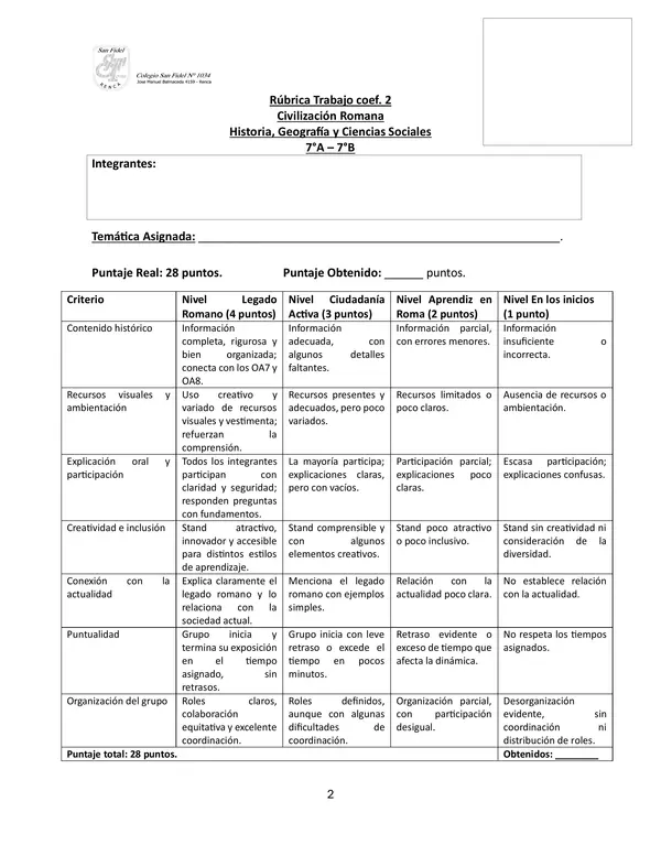 Instructivo Stands Imperio Romano