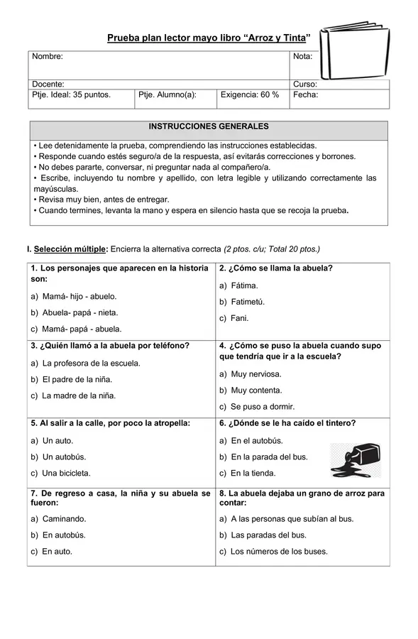 Prueba del libro "Arroz y tinta"