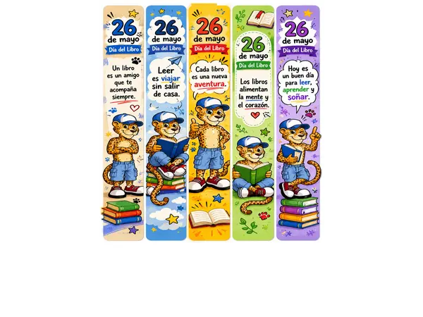 Marcadores para el Día Nacional del Libro en Uruguay