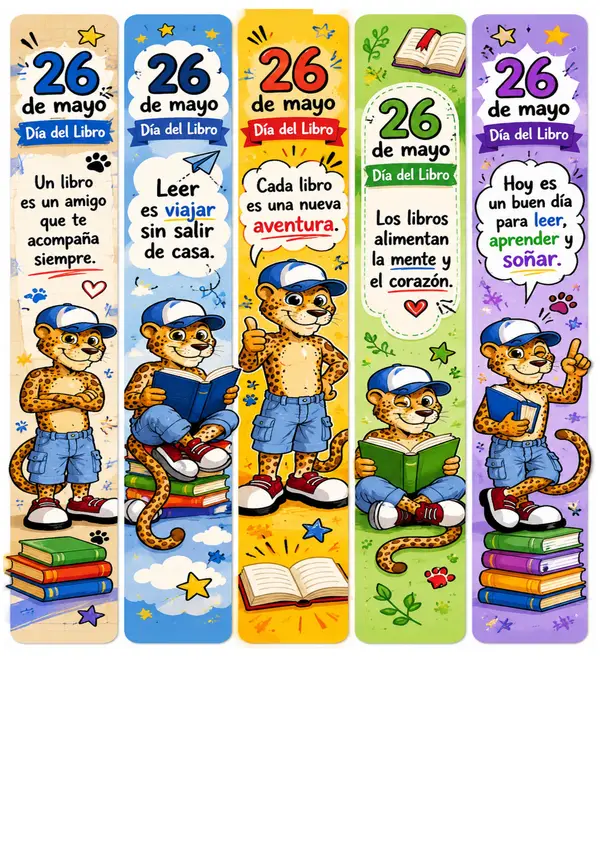 Marcadores para el Día Nacional del Libro en Uruguay