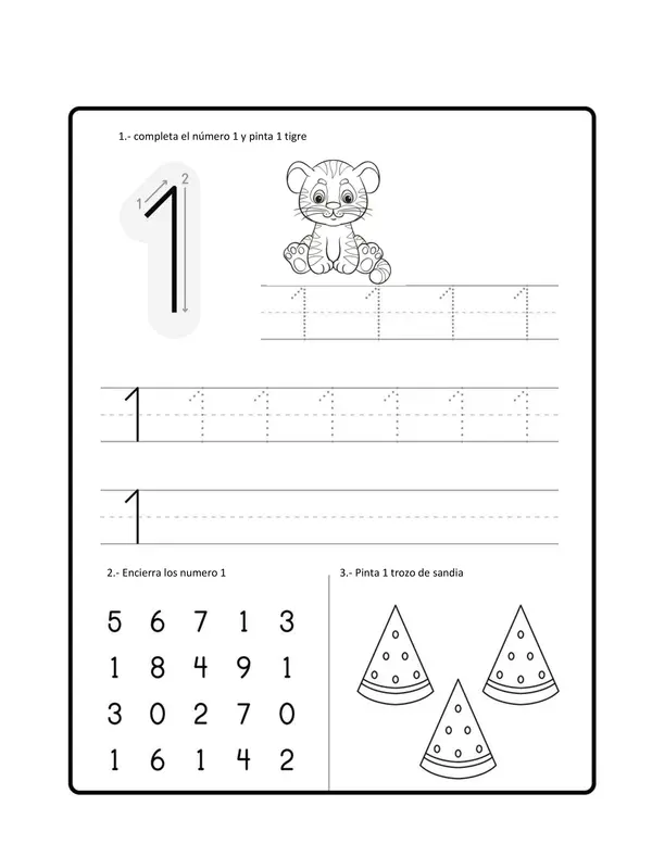 cuadernillo  de repaso numeros 1 al 10