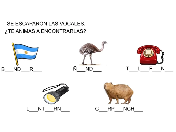 SE ESCAPARON LAS VOCALES