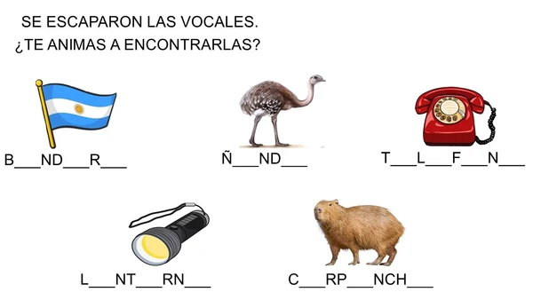 SE ESCAPARON LAS VOCALES