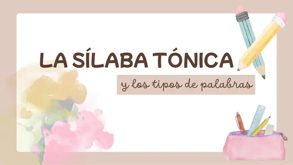 Reglas de acentuación -  Silabas tónicas.
