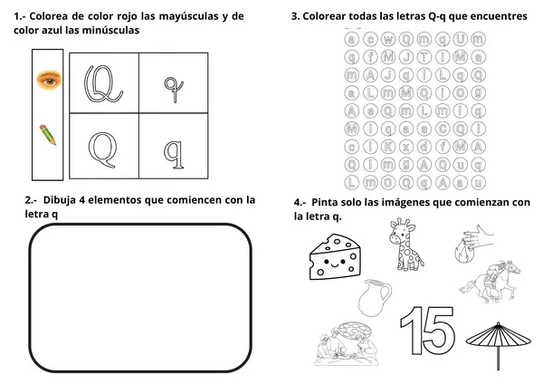 Pack de Guías Lenguaje: Letras J, Q, B y H