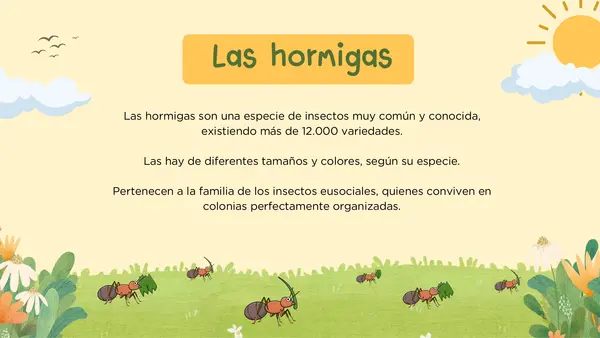 Presentación PPT Aprendamos de las hormigas animales No Print