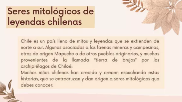 "Leyendas chilenas" sexto básico