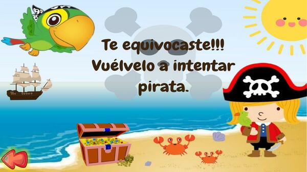 Juego "Completando secuencias piratas".