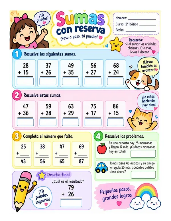 SUMAS CON RESERVA