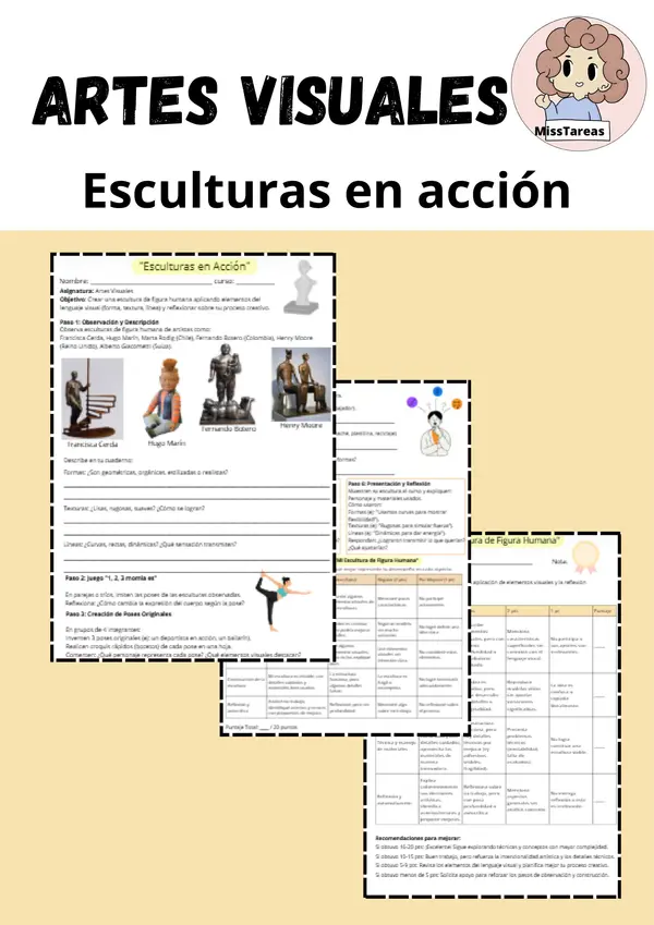 Artes Visuales, esculturas en acción