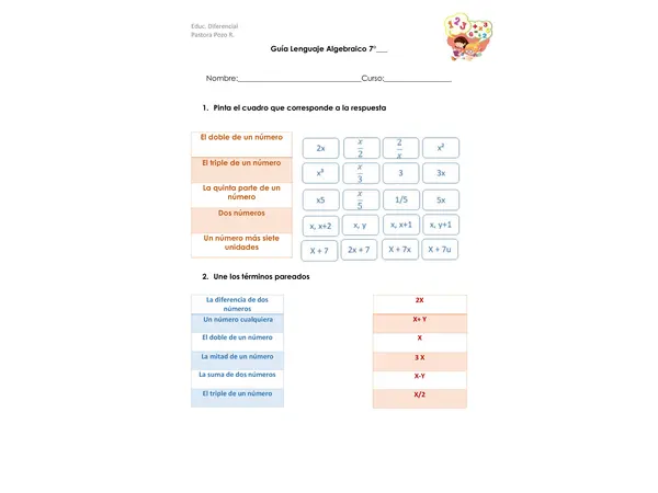 guia lenguaje algebraico 
