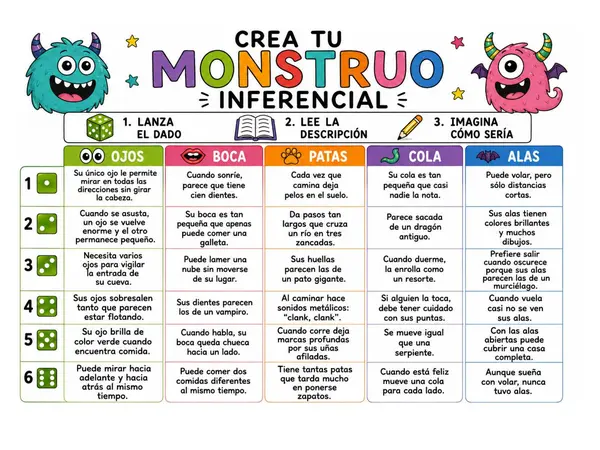 Crea tu monstruo 🎲👾👽