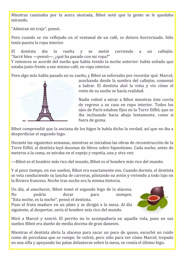 Comprensión lectora "El higo más dulce"