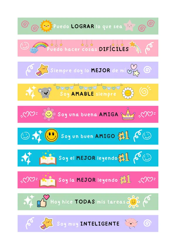 Pulseras motivacionales para estudiantes
