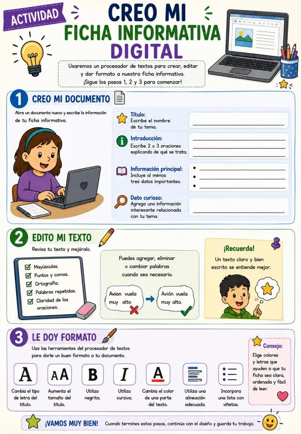 5° - Tecnología "Crear una ficha informativa"