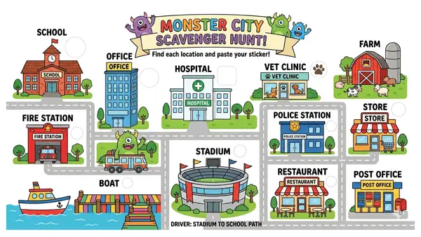 Scavenger hunt Working monsters