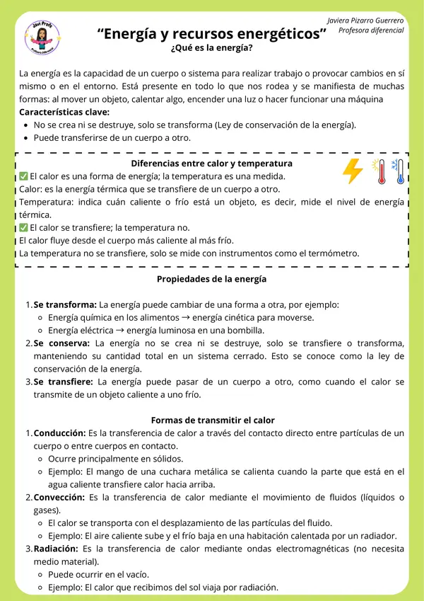 Energía y recursos energéticos