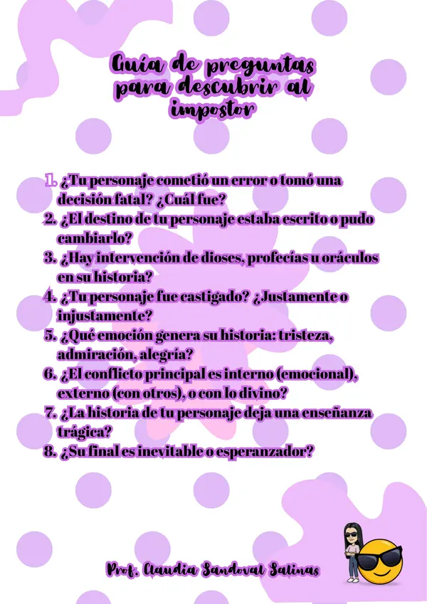 ¿QUIÉN NO ES TRÁGICO? ADIVINA EL IMPOSTOR