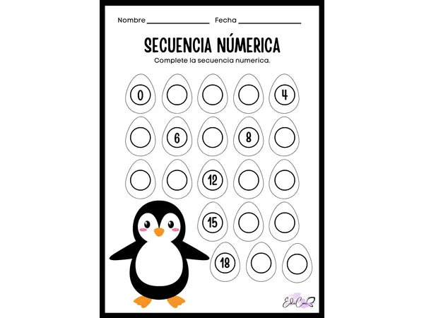 Secuencia pingüino 0 al 10