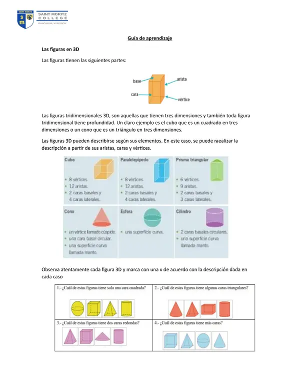 Guía de Aprendizaje Figuras 3D