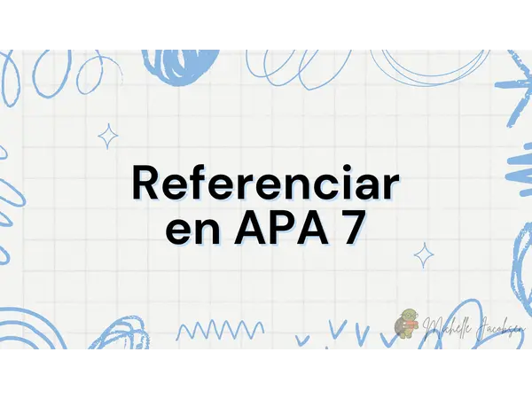 Presentación sobre cómo referenciar en APA 7