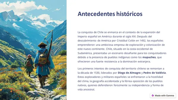 Introducción a la conquista de Chile