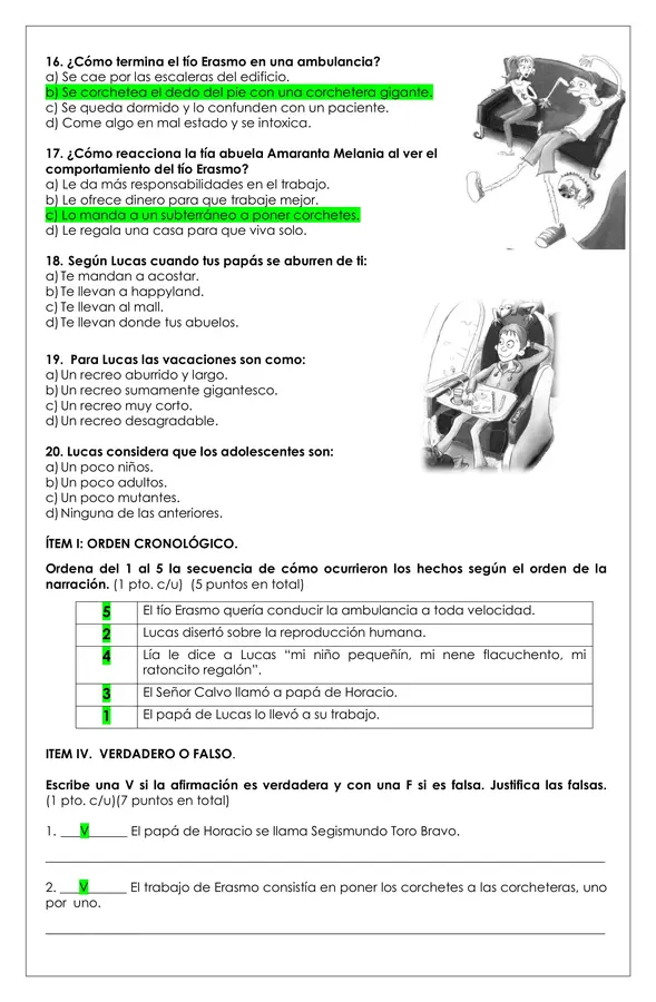 Prueba Lectura - Cómo domesticar a tus papás