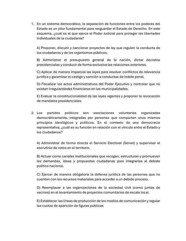 Ensayo examen libre Educación Ciudadana IV° medio