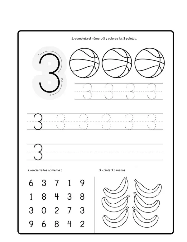 cuadernillo  de repaso numeros 1 al 10