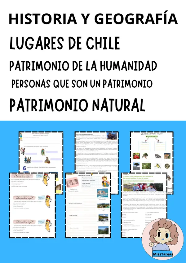 Ficha de Historia y Geografía: Patrimonio Cultural Natural - Patrimonio de la Humanidad en Chile