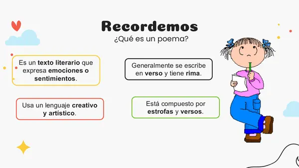 Comprensión lectora de un poema + Juego interactivo