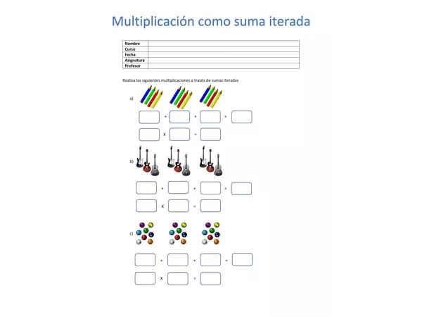 Multiplicación como suma iterada 1