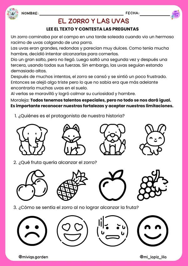 Fábulas Clásicas 2 (Comprensión Lectora)