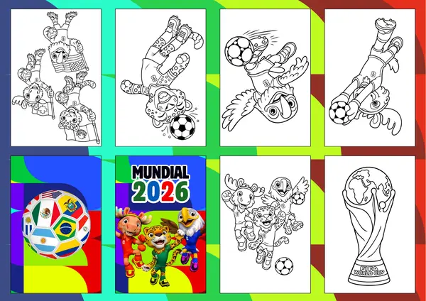 Mini Libro Armable del Mundial 2026 para Colorear