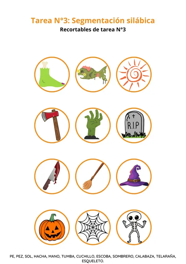Cuadernillo de conciencia fonológica - Halloween