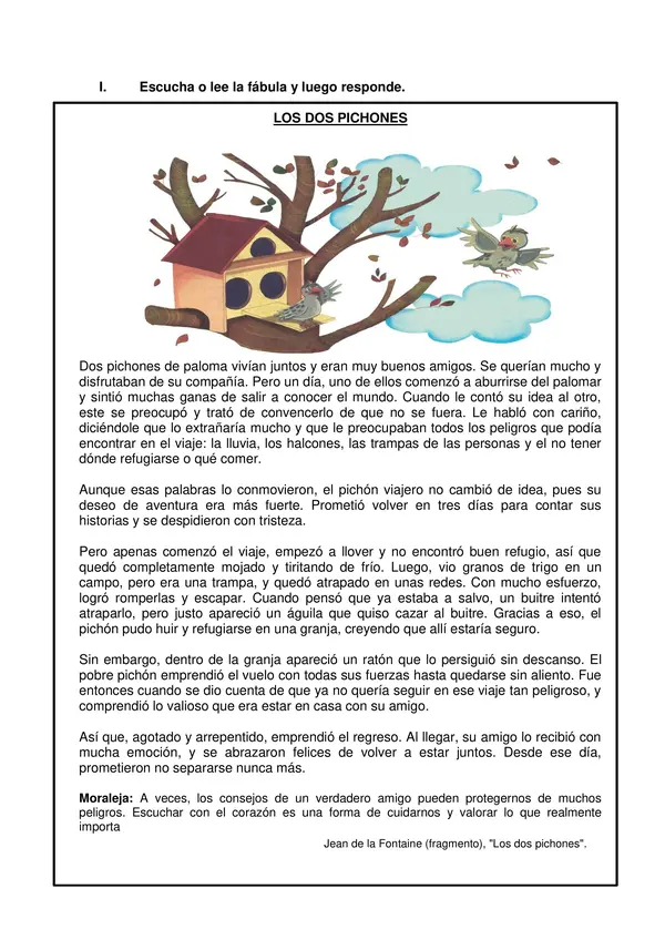 Evaluación Primero Básico Letras S y T.
