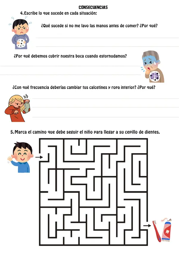 Habitos de Higiene y Acciones Saludables