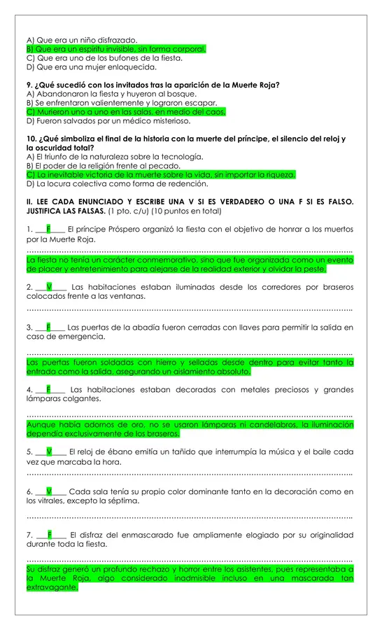 Prueba Lectura - La máscara de la muerte roja (cuento Edgar Allan Poe)