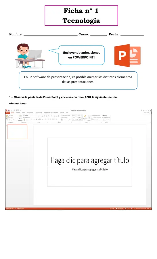 Fichas tecnología 4° básico