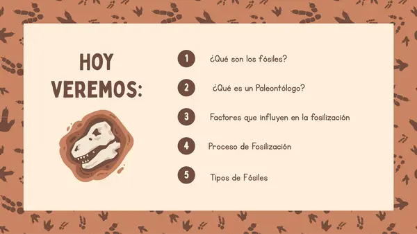 Aprendamos sobre Fósiles 